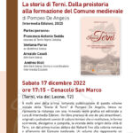 Presentazione del primo volume della Storia di Terni di Pompeo De Angelis